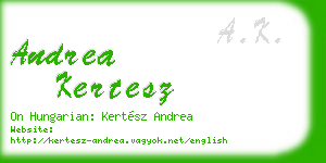 andrea kertesz business card
